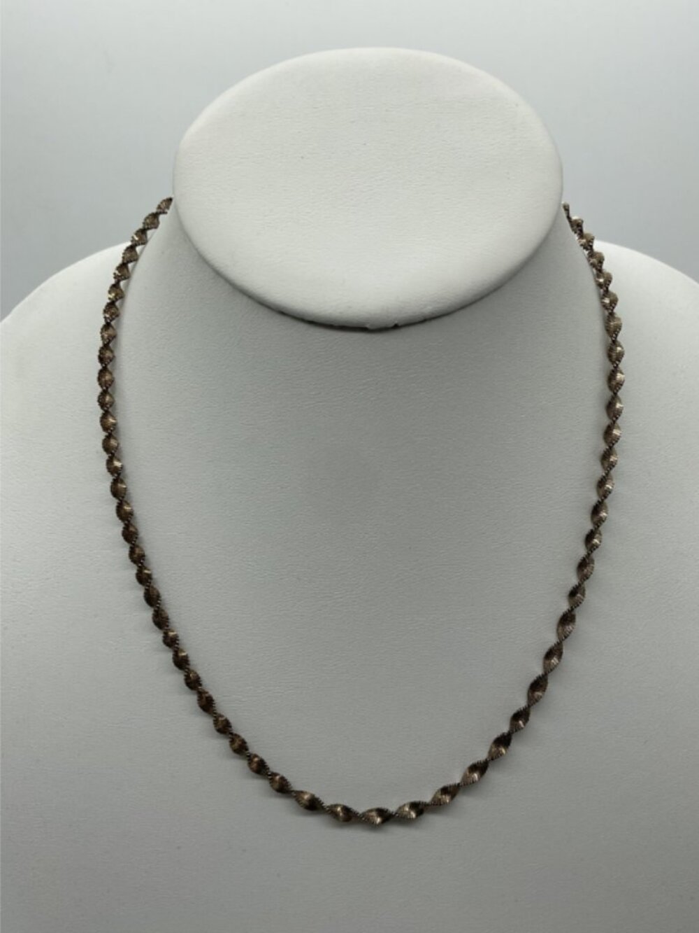Vintage Sterling Silver Twisted Chain Necklace 20" x 3mm (11.66g)